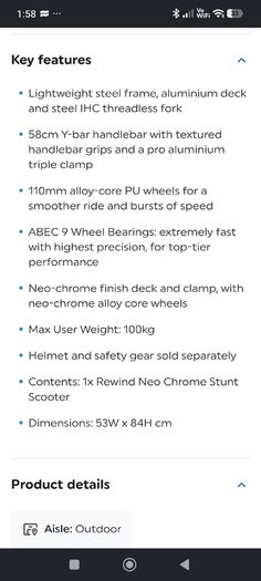 Rewind Stunt Scooter