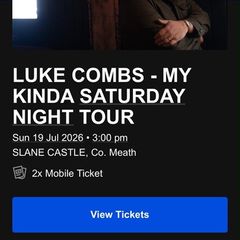2X Luke Combs Tickets Sunday 19th July