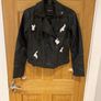 Vegan black leather jacket Image 8