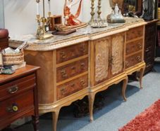 Vintage Spanish Sideboard with Marble Top