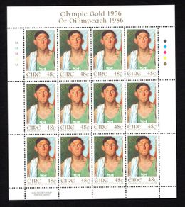 2006 Ireland 50th Anniversary of Ronnie Delaney's Olympic Gold Medal Commemorative Stamp Sheetlet Plate 1A1A1A1A1A Mint Never Hinged (MNH)