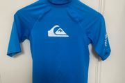 Quicksilver Boys Blue Short Sleeve Rash Vest - Age 14 Years