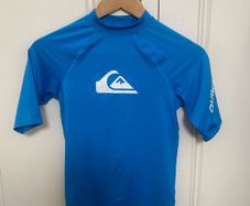 Quicksilver Boys Blue Short Sleeve Rash Vest - Age 14 Years