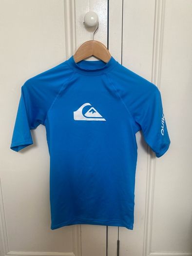 Quicksilver Boys Blue Short Sleeve Rash Vest - Age 14 Years