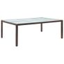 Outdoor Dining Table Brown 200x150x74 cm Poly Rattan Image 5