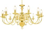 Chandelier Golden 12 x E14 Bulbs