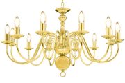 Chandelier Golden 12 x E14 Bulbs