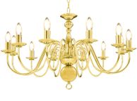 main image for ad Chandelier Golden 12 x E14 Bulbs