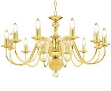 Chandelier Golden 12 x E14 Bulbs