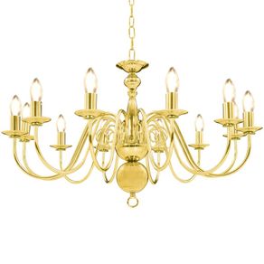Chandelier Golden 12 x E14 Bulbs