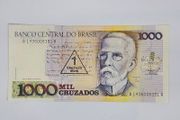 Brasil 1000 Cruzados Banknote  Couterstamped