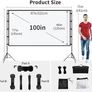 Projector Screen and Stand,Towond 100 inch Indoor Projection Screen Portable Outdoor Projection Screen 16:9 4K HD Rear Front Movie Screen Image 2