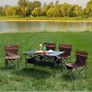 Camping Table, Alloy Steel Roll-up Picnic Table with Large Storage and Carrying Bag for Outdoor Picnic, Camping, BBQ, Party, Backyard, Beach (table/95x55x60cm) Image 5