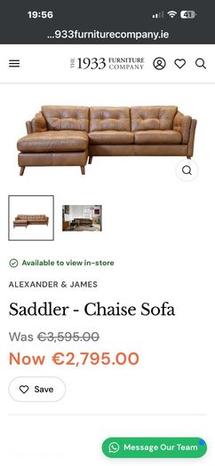 leather  chaise sofa