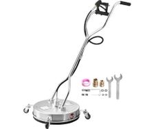 20" Pressure Washer Surface Cleaner, Stainless Steel Pressure Washer Attachments with 4 Wheels, 4500 Max PSI, 3/8 Quick Connector, 2 Spray Nozzles