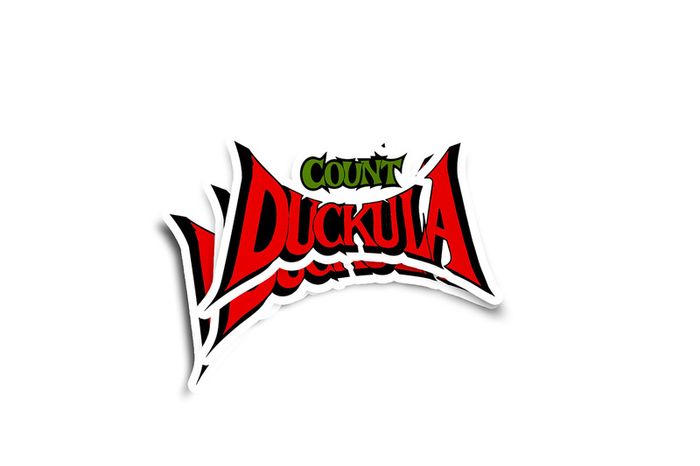Count Duckula Retro TV Glossy Stickers 2-Pack