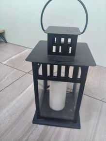 7 Ikea BORRBY Lanterns for tealight, in/outdoor black