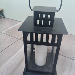 7 Ikea BORRBY Lanterns for tealight, in/outdoor black