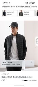 m&s autograph quilted jacket xl