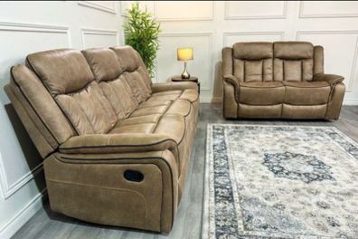 New 3+2 sofa manual recliner