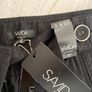 BNWT Ladies Black Limen Mix Belted Trousers 10 Image 4