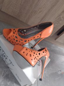 Orange  high heels fits 35.5 size