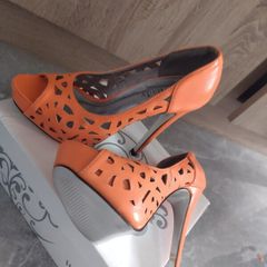 Orange  high heels fits 35.5 size