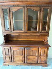 Antique Two Piece Kitchen Cabinet