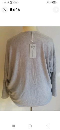 Carla Giannini Light Grey Angora Wool Jumper Heart Star One Size NWT  CAN POST