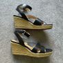 Sandals Geox Respira Platform in black and mat silver NEW Image 2