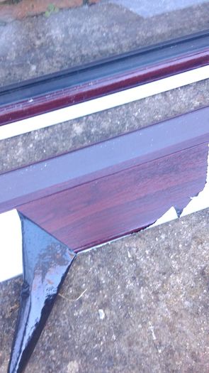 rosewood pvc double glazed window