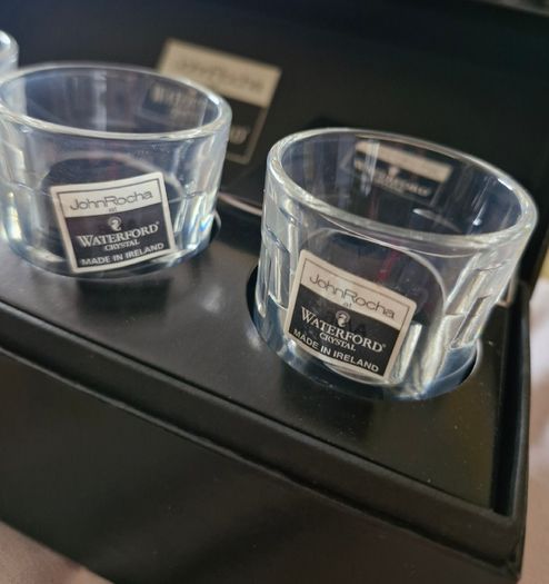 John Rocha Napkin Rings and Shot Glasses
