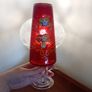 Vintage gilded ruby glass possibly murano Image 7