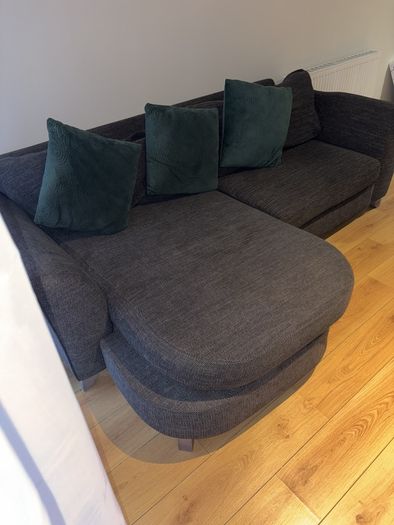 Grey Right Hand side L-shaped couch
