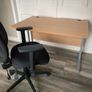1200 Beech Straight Office Desk & Chair Image 4