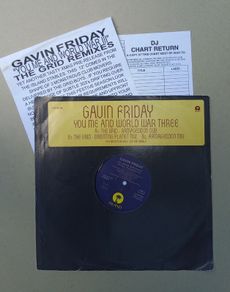Gavin Friday promo vinyl with promo sheets Virgin Prunes