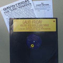 Gavin Friday promo vinyl with promo sheets Virgin Prunes