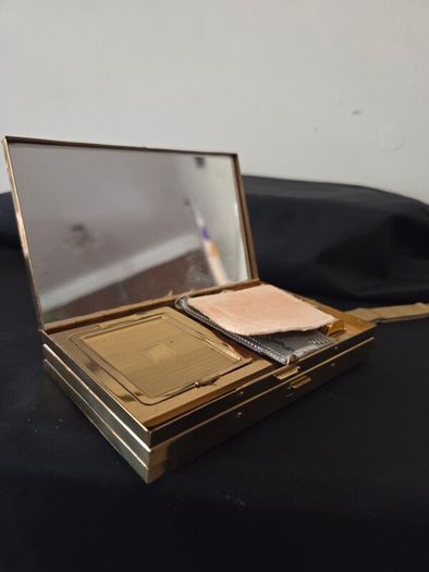 1950's Compact Lipstick Cigarette Blunt Mesh Handle Purse