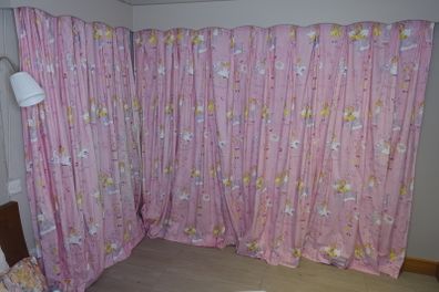 Custom made French Pleat lined Curtains