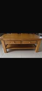 solid oak coffee table