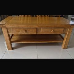 solid oak coffee table