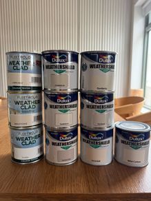 Sample pots outdoor masonry paint