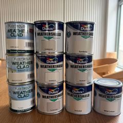 Sample pots outdoor masonry paint