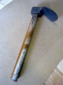 Small adze for wooden bowl making