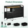 Black Chest of Drawers Bedroom, with LED Light trip with 10 Adjustable Colors Image 7