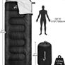 NEW SALE | Sleeping Bag Camping Sleep Bags: Sportneer Warm Sleeping Bags for Single Adults 3-4 Season Waterproof Lightweight Large Ultralight suit for Adult Man Fishing Travel Outdoor Image 2
