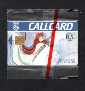 1996 Ireland 100 unit Oisin returning from Tir na nOg from The Irish Mythology definitive set (Gemplus) Call Card Mint in packaging