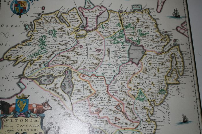 Vintage VLTONIA  VLSTER map  (51cm x 42cm)
