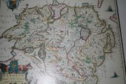 Vintage VLTONIA  VLSTER map  (51cm x 42cm)