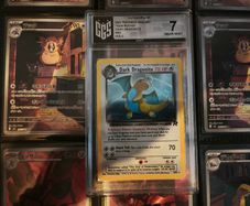 Dark Dragonite ! Holo Rare ! from Team Rocket Set ! CGS GRADED ! 7 Near Mint ! 2000 ! Vintage Pokemon Card ! PSA !